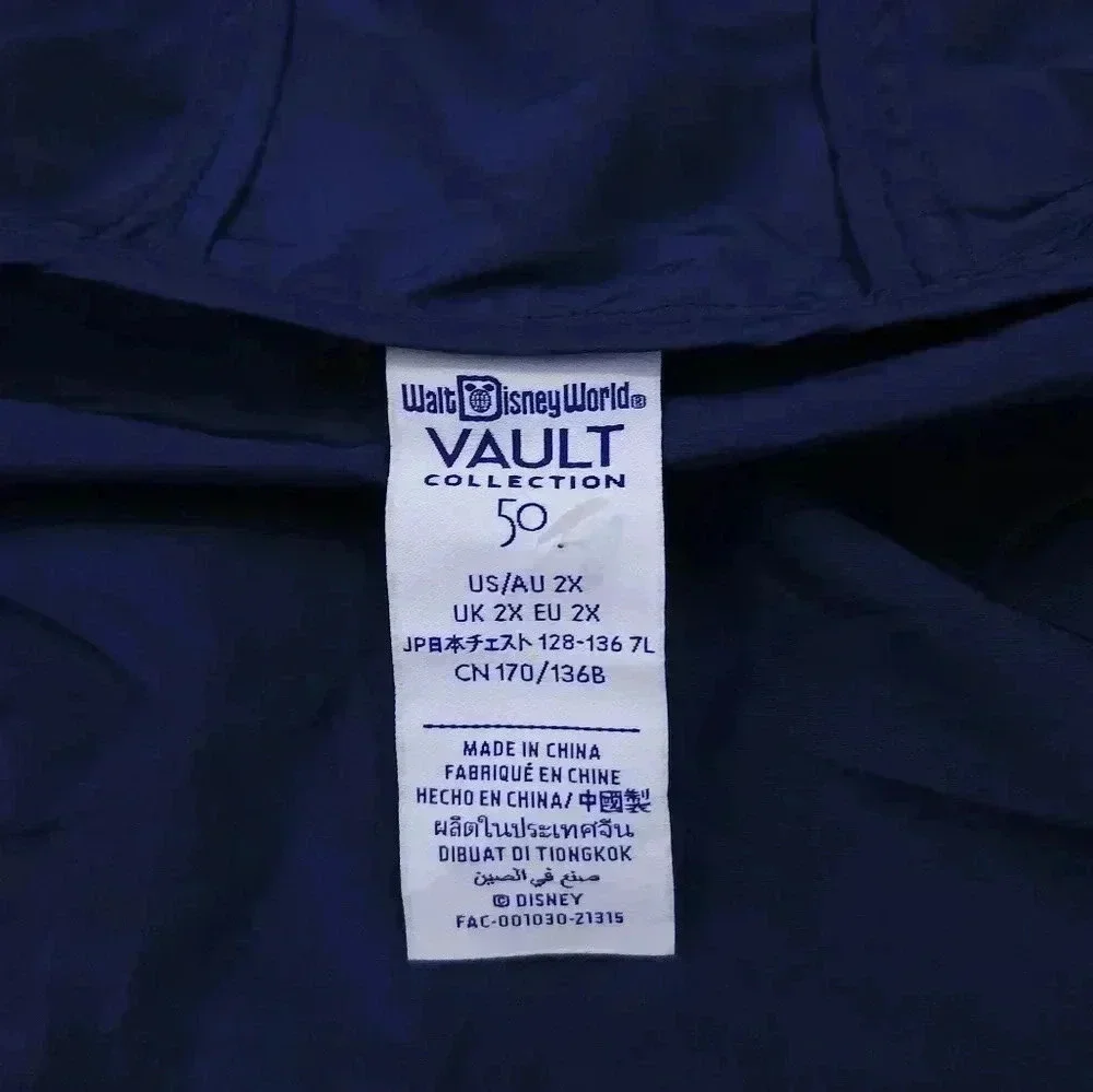 Disney World Vault Collection Adult Windbreaker Parka Size XXL - Picture 7 of 9